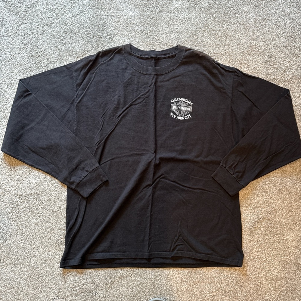 Harley Davidson black / Grey NYC Vintage Long Sleeve